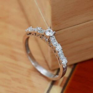 انگشتر نقره ظریف نگین دار کد 15803